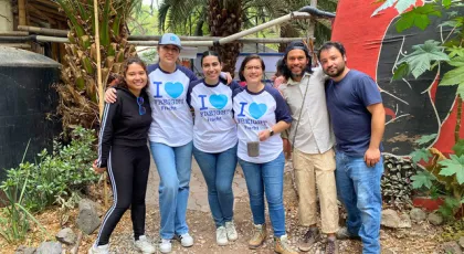 Fracht employees posing together