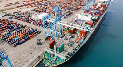Freight ship docked 