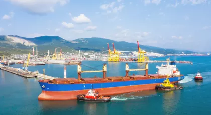 Ocean freight at the port