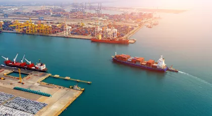 Vessel in the port