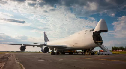 Plane on runway