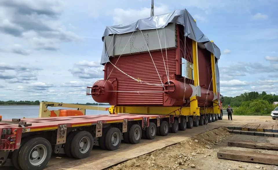 Freight on truck outdoors