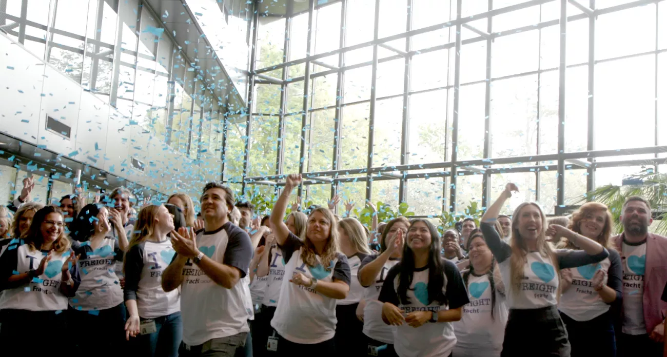 Frahct Group employees celebrating