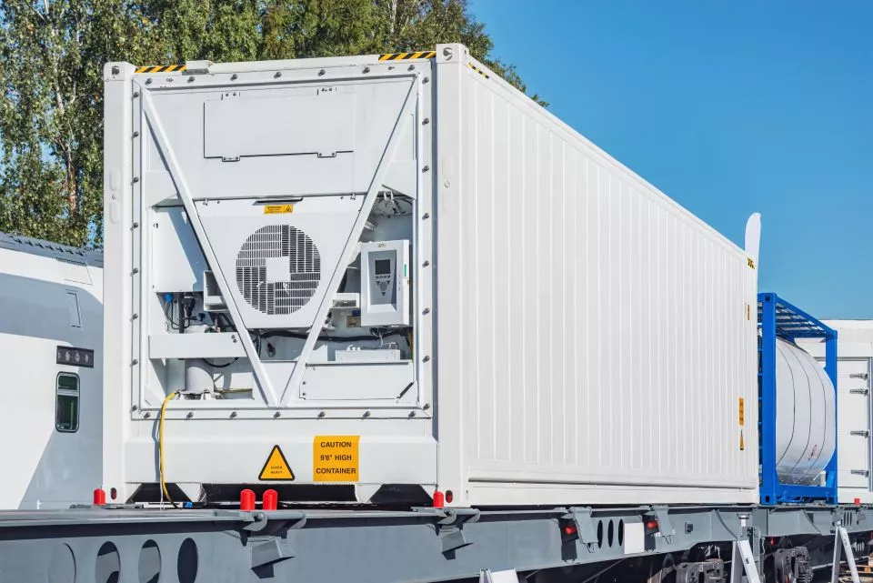 Freight truck transporting items