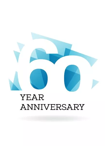 60th year anniversary graphic